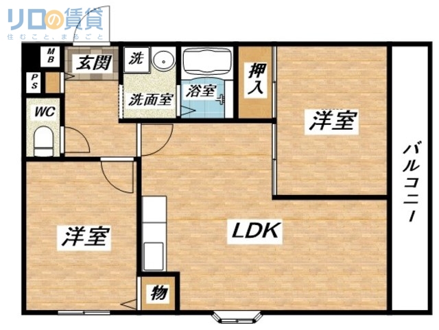 【大阪市東住吉区湯里のマンションの間取り】