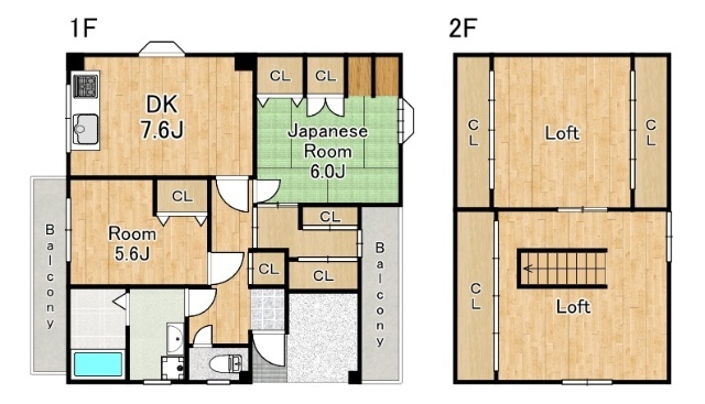 三軒家西１丁目賃貸住宅の間取り