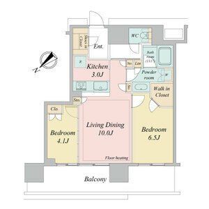 【名古屋市中村区名駅南のマンションの間取り】