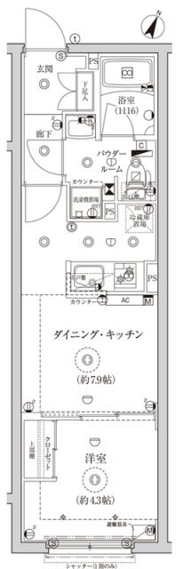 グローリオシェルト池袋IIの間取り