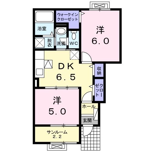 見附市本所のアパートの間取り