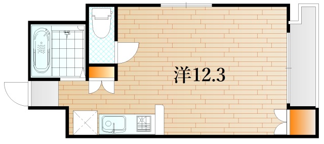 下関市安岡駅前のマンションの間取り