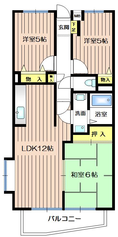 竹丘パークハイムの間取り