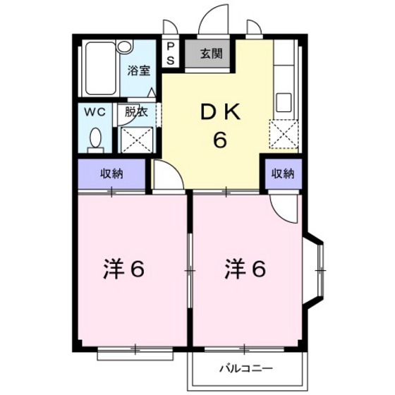 エルディム内田Ａの間取り