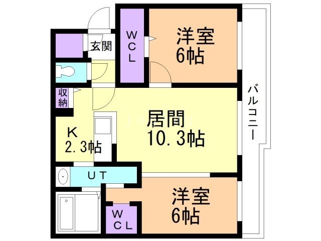 札幌市南区澄川四条のマンションの間取り