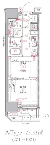 クレイシアIDZ川崎の間取り