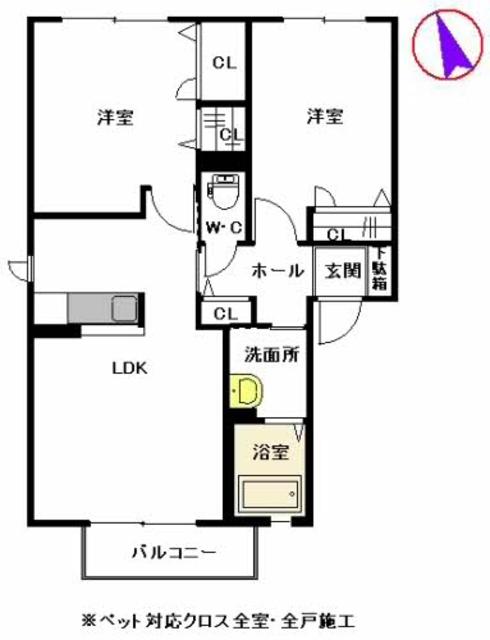 ハピネス篠栗IIの間取り