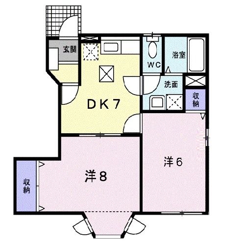 小城市小城町畑田のアパートの間取り