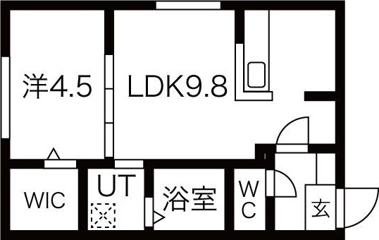 札幌市豊平区豊平四条のマンションの間取り