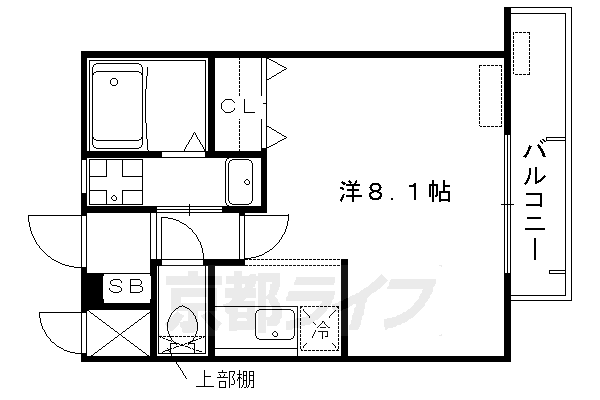 【京都市右京区太秦安井小山町のマンションの間取り】