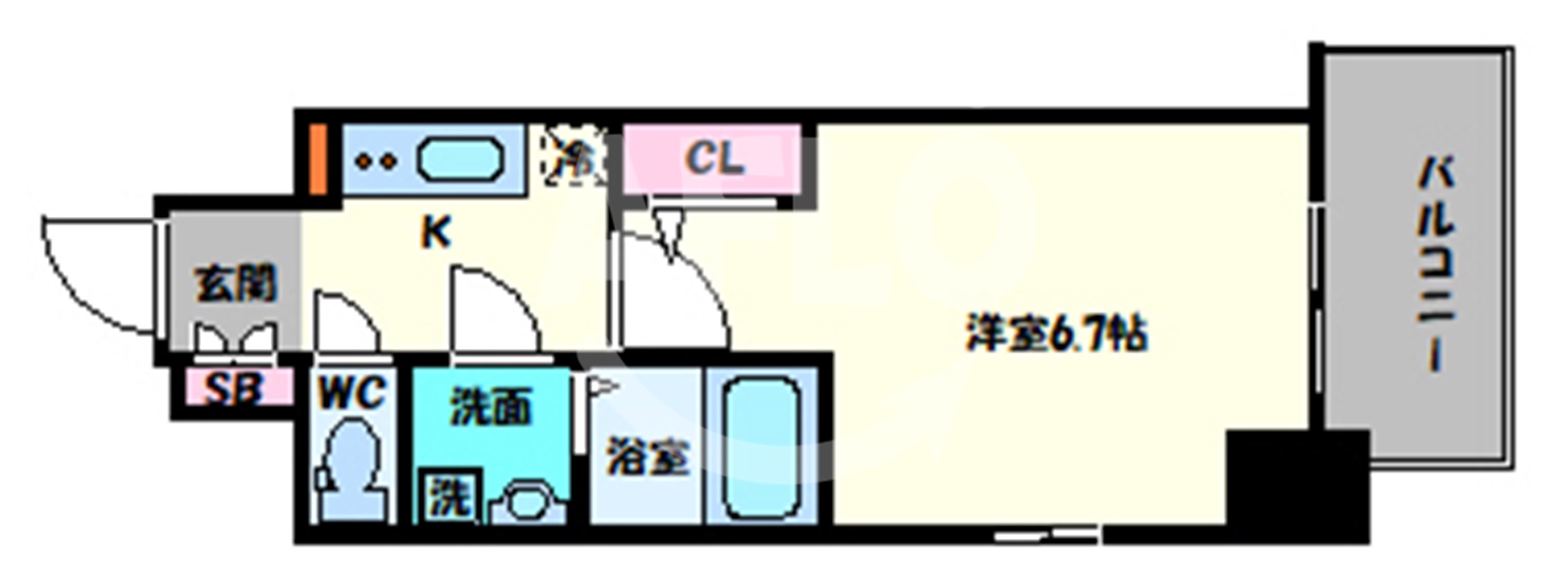 エスリード大阪上本町グリーズの間取り