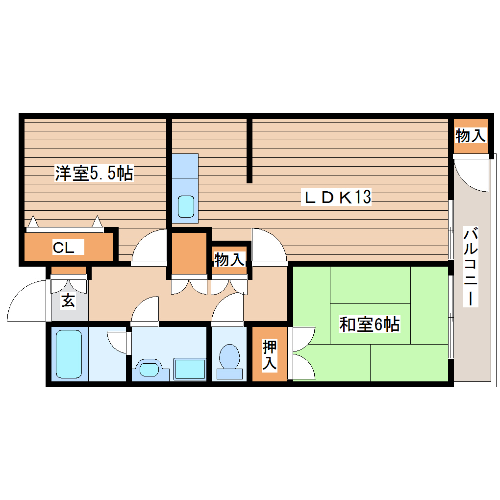 リッツコート北仙台の間取り