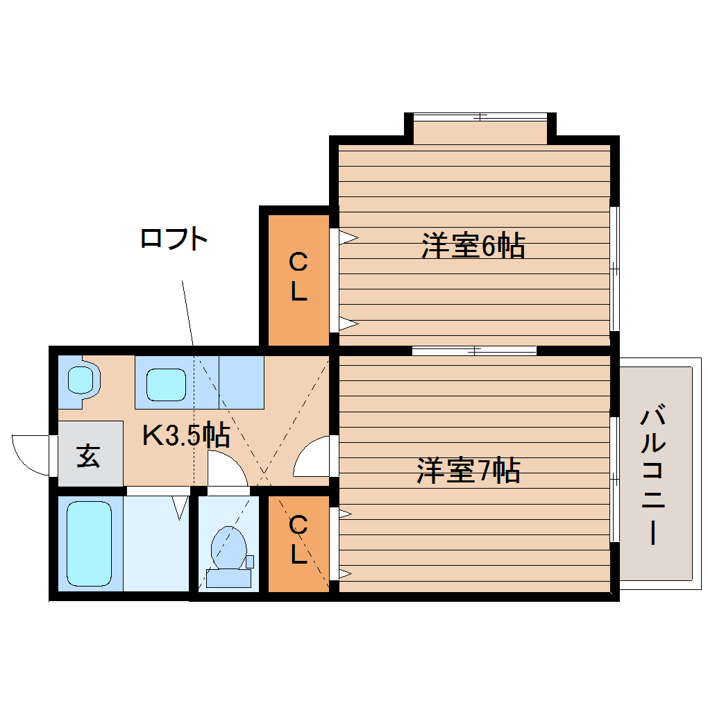 サンシャイン小松島の間取り