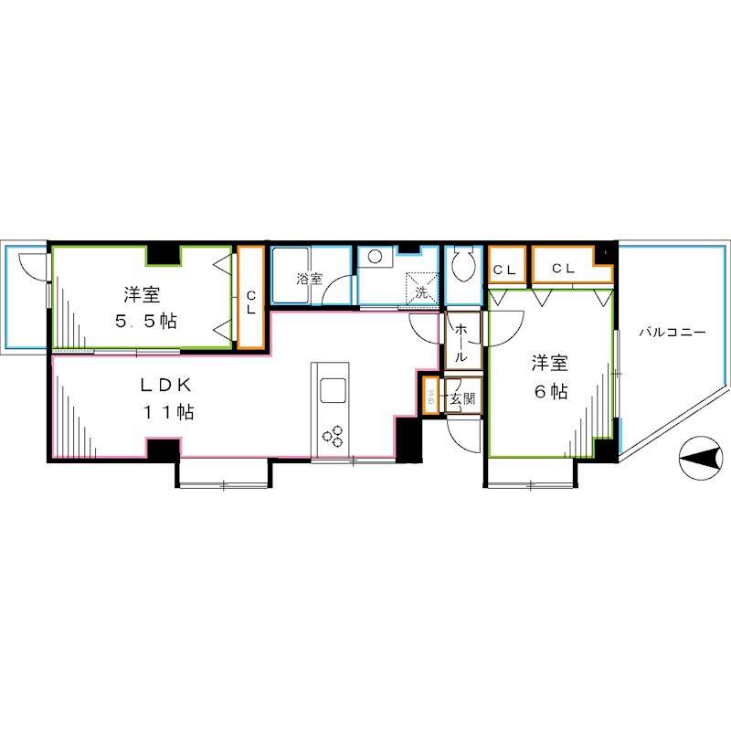 杉並区井草のマンションの間取り