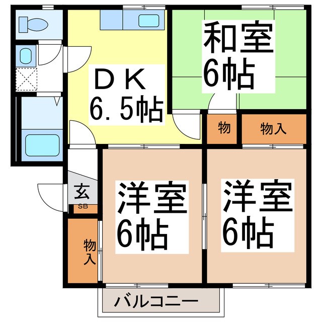 エクセル宮坂一番館の間取り