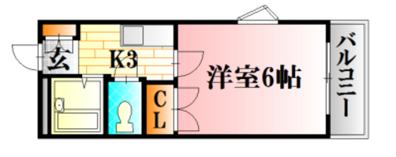 広島市安佐北区可部南のマンションの間取り