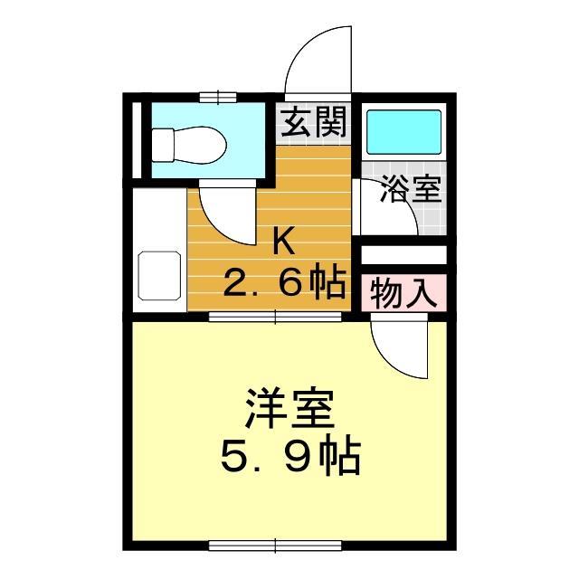 山口市平井のアパートの間取り