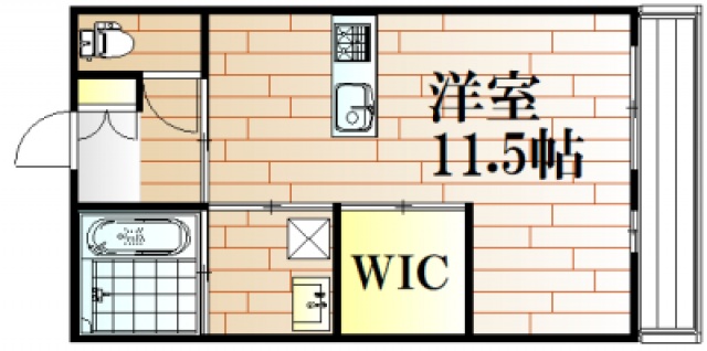 岡山市北区津島福居のアパートの間取り