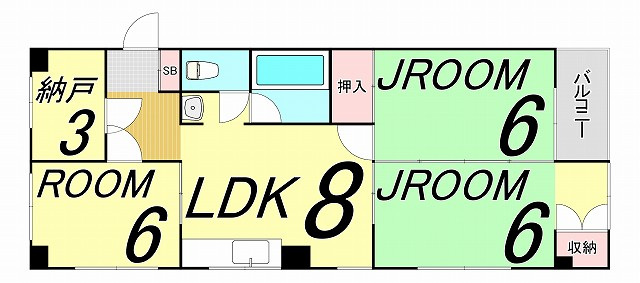 広島市中区舟入南のマンションの間取り