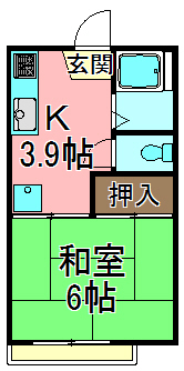 足立区西新井本町のアパートの間取り