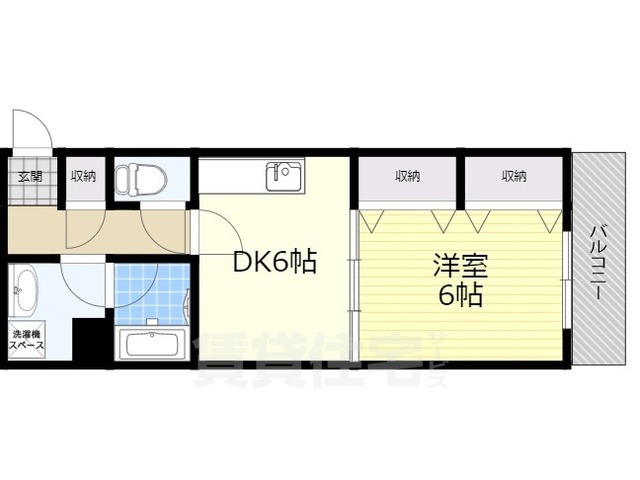 豊中市東豊中町のマンションの間取り