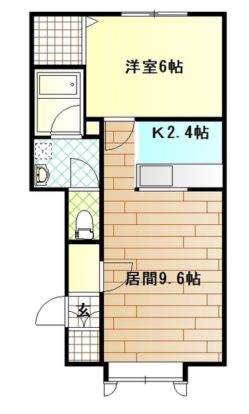 旭川市東八条のアパートの間取り