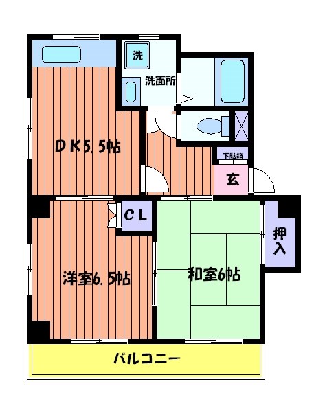 立川市高松町のマンションの間取り