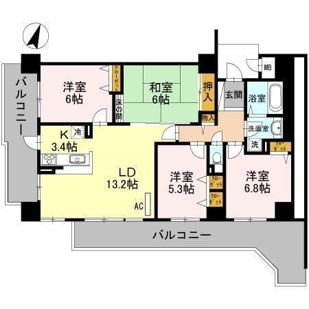 エンブレイス姫路下寺町の間取り