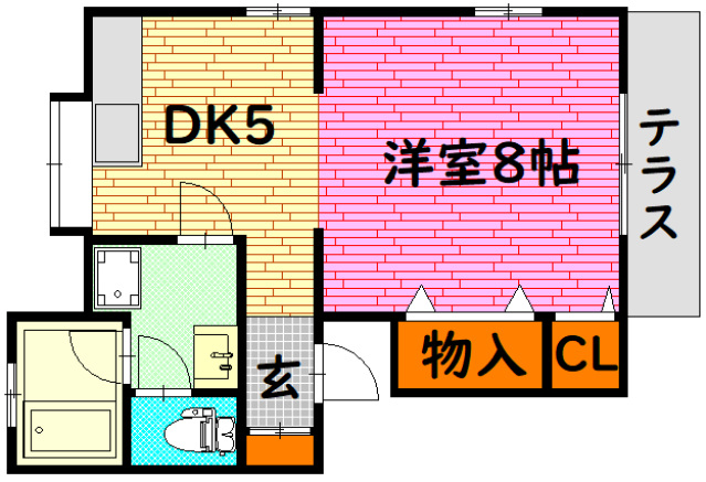 三次市十日市東のアパートの間取り