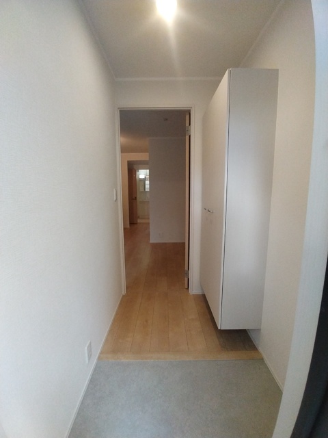 玄関　廊下から見た玄関写真