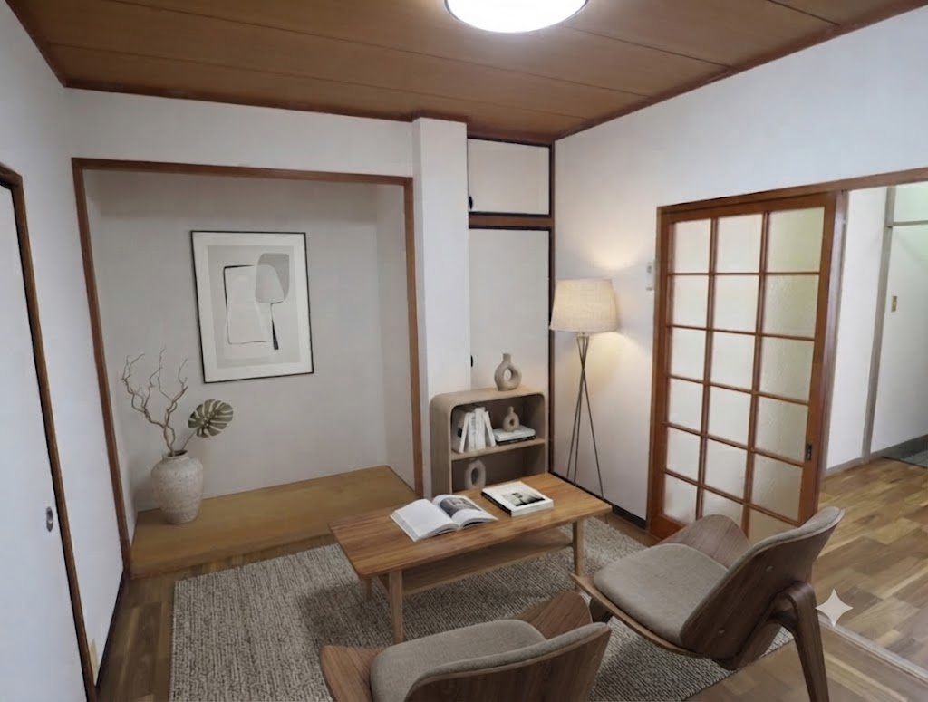 居室・リビング　家具備品はCGによるイメージで、実際の物件には含まれません。