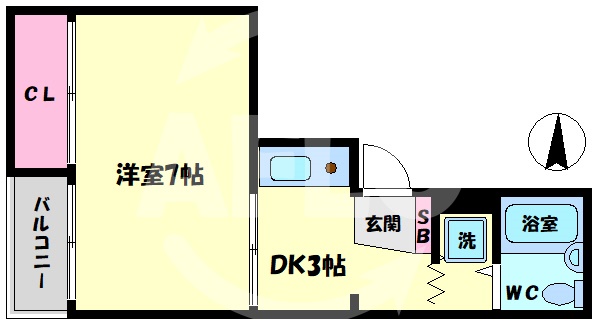 クレストTKの間取り写真