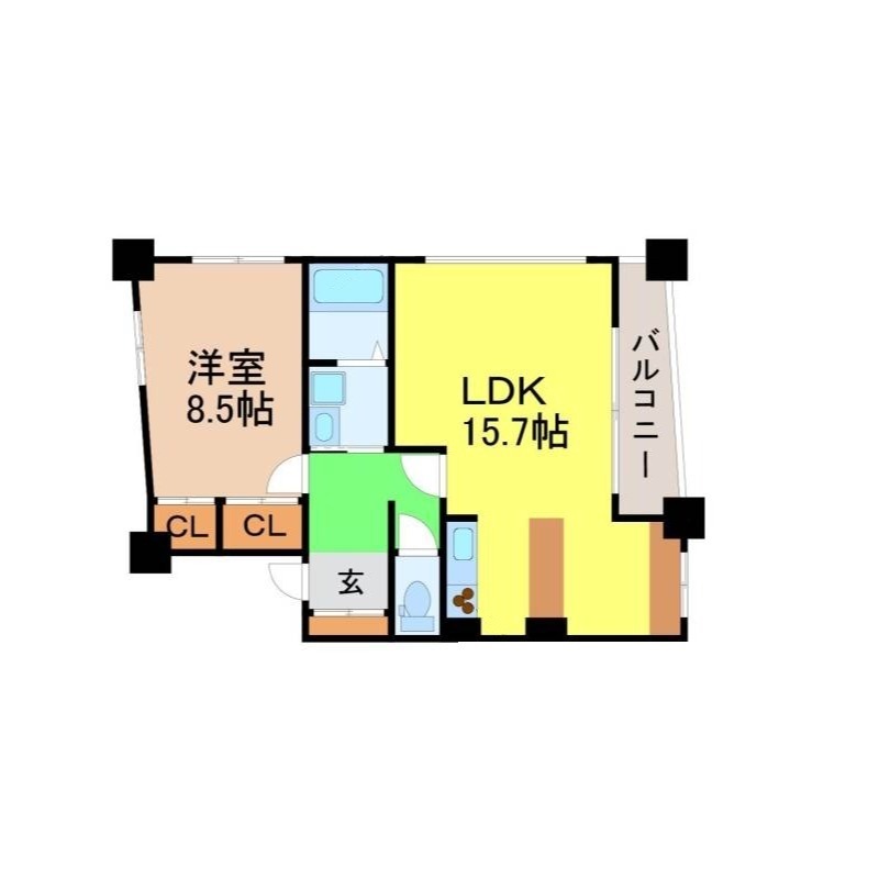 地下鉄桜通線 太閤通駅 徒歩5分 10階建 築21年の間取り写真
