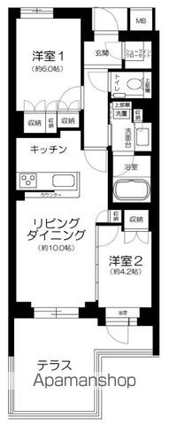 ＪＲ山手線 目黒駅 徒歩6分 4階建 築13年の間取り写真