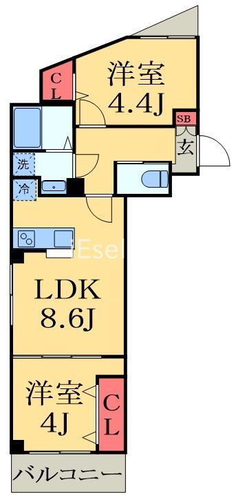 CONNECT PARK HILLS新田町の間取り写真