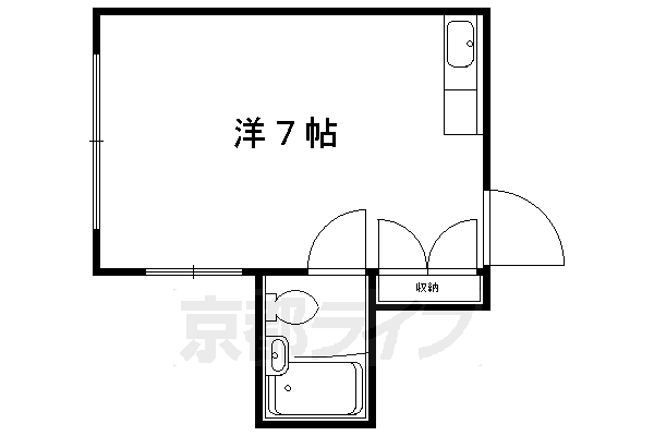 京都市中京区壬生坊城町のマンションの間取り