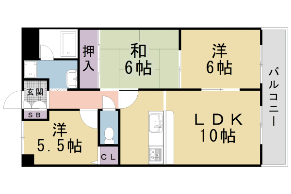 京都市伏見区向島津田町のマンションの間取り