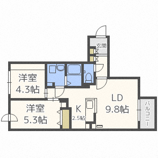ヴェリタス西町の間取り