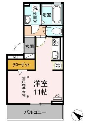 知立市上重原町のアパートの間取り