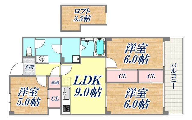 オーリッツコート甲南山手の間取り