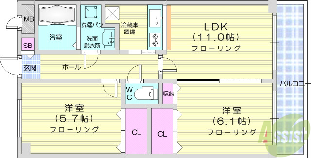 グレース高橋Ｄの間取り