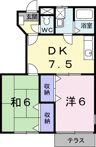 アンフィニヒロガワIIの間取り