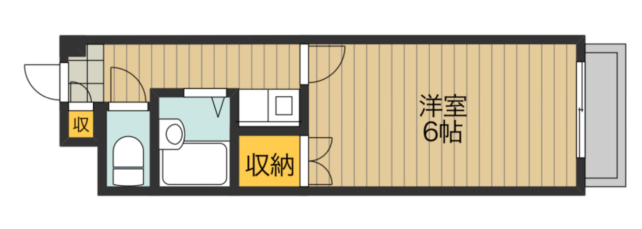 福山市木之庄町のマンションの間取り