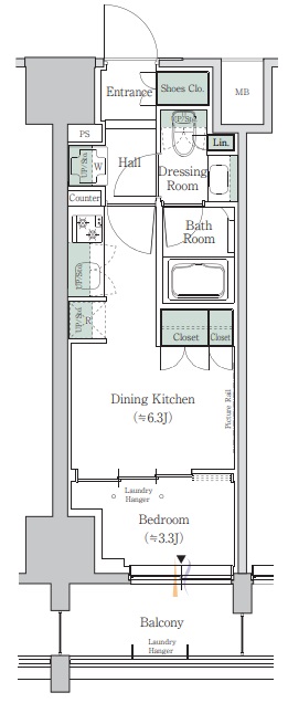 ONE ROOF RESIDENCE TAMACHIの間取り