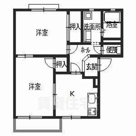 大和郡山市額田部北町のアパートの間取り