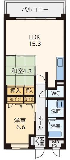 シャーメゾンアサヒの間取り