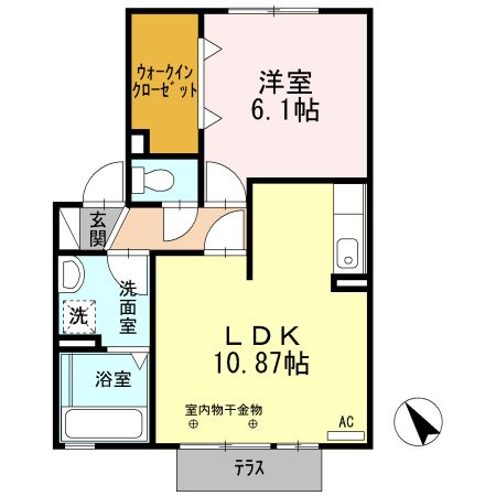 焼津市西小川のアパートの間取り