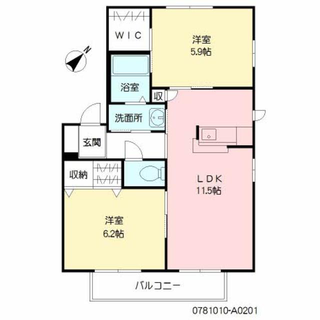 フォーレストＴＯＭＹ　Ａ棟の間取り