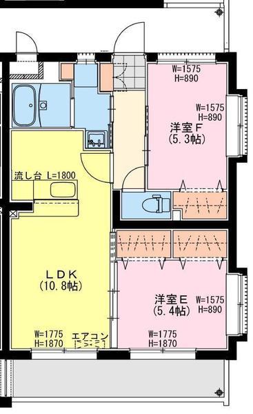 ヒカオオリエントマンション南館の間取り