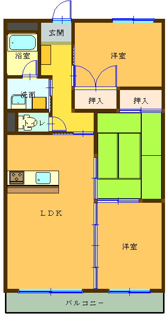 クレセール万石の間取り